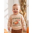 thumbnail image 4 of RUINIXCW Toddler Baby Boy Girl Fall Sweatshirt Infant Girl Boy Thanksgiving Halloween Outfit Pumpkin Print Long Sleeve Crew Neck Pullover Jumper Tops, 4 of 8