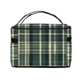 thumbnail image 3 of Handbag Travel Bag Cosmetic Bag 9×6.3×6.7in Multi-Function Bag Large Capacity For Camping Travel Family Travel Springgreen Buffalo Plaid Check Tartan Scotland_99154_4, 3 of 6