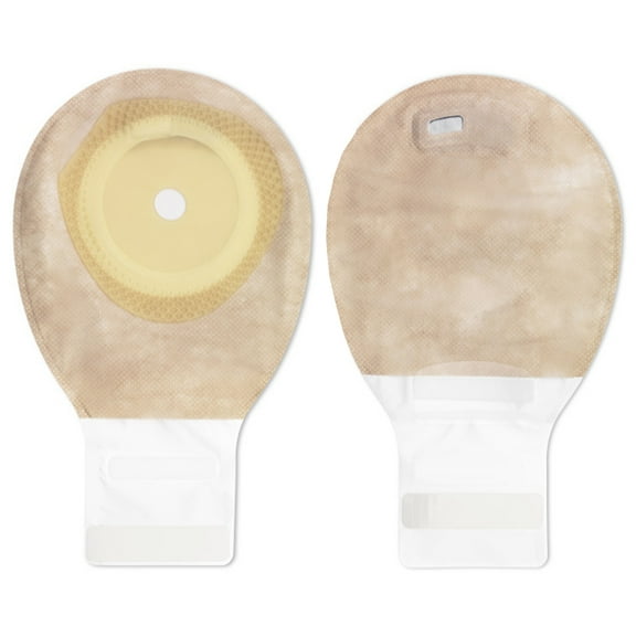 Premier Ostomy Pouch Drainable 2.125" Stoma 7 Inch Length, Mini 1pc System Beige 88700, 20 Ct