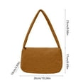 thumbnail image 3 of Women's Casual Shoulder Bag Polyester Messenger Hbag Crossbody Purse 26x17x10cm Brown/Beige/Black/Khaki Gift for Her, 3 of 6