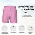 thumbnail image 4 of Kdxio Pink Print Men'S Swim Trunks With Compression Liner 7 Inch Inseam Quick Dry Swim Shorts, 4 of 7