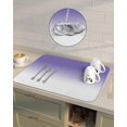 thumbnail image 4 of Purple White Ombre Dish Drying Mat for Kitchen Counter, Absorbent Quick Dry Coffee Bar Mat Pad Thin Diatomaceous Sink Mat Non Slip Dish Drainer Mat 23.5x15.5 Purple Gradient Color Modern Abstract Art, 4 of 6