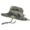 thumbnail image 2 of Sun Hat for Men, Adjustable Camouflage Waterproof Bucket Hat for Men, Sun Hat Wide Brim Packable Outdoor Mesh Fishing Breathable Boonie Cap, Army Green, 2 of 8