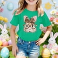 thumbnail image 2 of Aihuaihua Boys Girls Easter Shirts Bunny Tshirt Short Sleeve Crew Neck Tee Funny Rabbit Graphic Tshirts, 2 of 4