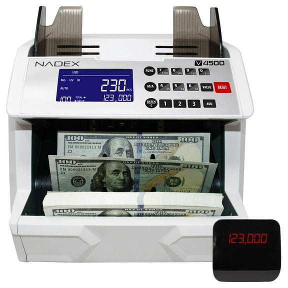 Nadex V4500 Front Loading Bill Counter with Advanced Counterfeit Detection