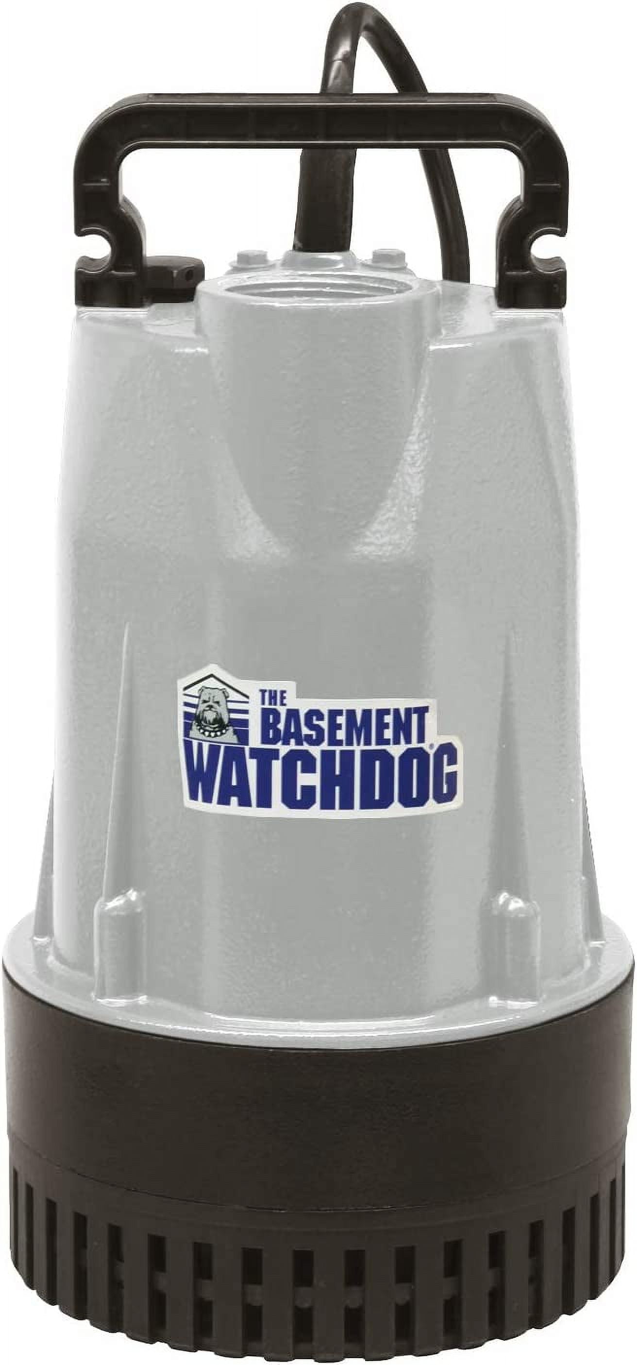 Basement Watchdog Submersible Sump Pump, Cast Iron/Aluminum, 1/2 Hp