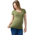 thumbnail image 2 of Ingrid & Isabel For Every Belly Women’s Maternity Fitted Scoop Tee, Sizes S-XXL, 2 of 10