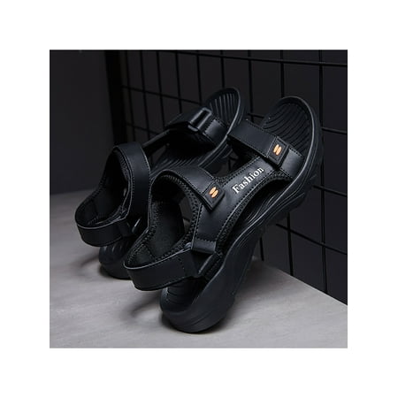 

Daeful Men Beach Shoes Summer Sport Sandals Fisherman Sandal Mens Adjustable Strap Non-Slip Quick Dry Black-C 8