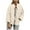 Beige, variant on Zip Up Womens Tops Dressy Green Quilted Cotton Tees Casual Long Sleeve Winter Women's Tee Shirts,XXL