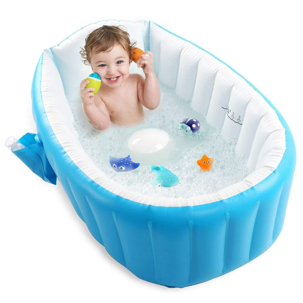 Baby Inflatable Bathtub, Portable Infant Toddler Bathing Tub Non Slip