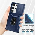 thumbnail image 5 of ELEHOLD for Samsung Galaxy A54 5G Heavy Duty Case Shockproof Anti-Scratch with Built-in Magnetic Rotation Ring Holder Stand Case,Rugged Non-Slip Slide Lens Protector Hard Case Cover, blue, 5 of 8