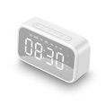 thumbnail image 1 of Bewildely Reloj despertador digital LED electrónico Reloj de escritorio Pantalla de temperatura 3 configuraciones de alarma Altavoces de audio Decoración del hogar Blanco, 1 of 6