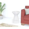 thumbnail image 5 of HomeRoots 488907 18 x 13.25 x 13.25 in. White Cinched Iron Round Top End Table, 5 of 5
