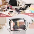 thumbnail image 2 of Bolsa de maquillaje TISRATOK transparente, 12 unidades, organizadora de viajes para mujer, 2 of 7