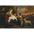 thumbnail image 2 of Gerard Seghers 24x18 Black Ornate Framed Double Matted Museum Art Print Titled: The Holy Family with the Infant Saint John the Baptist, 2 of 5