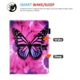thumbnail image 2 of Dteck Flip Case for iPad 9th Gen/iPad 8th Gen/iPad 7th Gen/iPad Air 3, Folio Case Auto Wake Sleep Smart Cover with Card Slots/Stylus Holder, Multi-angle Standing, 13# Pink Butterfly, 2 of 6