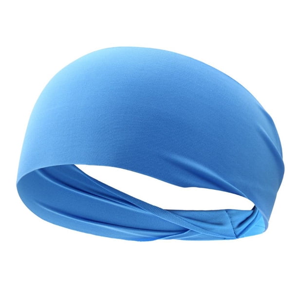 Mujeres Hombres Diadema Elástica Tocado Transpirable Con Absorción Sudor () Azul