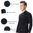 thumbnail image 6 of REALON Wetsuit Jacket Men Wet Suit Top 2mm Neoprene Long Sleeve Shirt Swimsuit for Diving Swimming Surfing Diving, 6 of 10