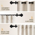 thumbnail image 3 of Extendable Heavy Duty Curtain Rod 32-240 Inches - Adjustable Tension Rod for Wide Windows, Black Space-Saving Design with Brackets (1 Pack), 3 of 8