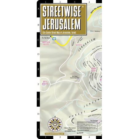Streetwise Jerusalem: City Center Street Map of Jerusalem Israel