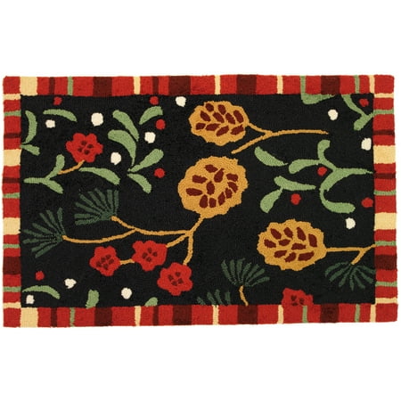 Jellybean Pine Cones Indoor Outdoor Machine Washable Rug