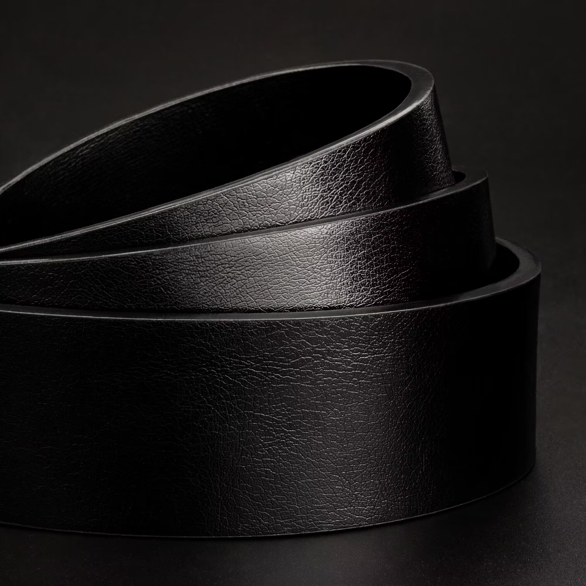 Maikun Men's Casual Leather Belt, Black photo 2