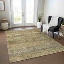Addison Rugs Chantille Indoor/Outdoor Transitional Stripes Wheat Washable Rectangle Rug, 8' x 10'
