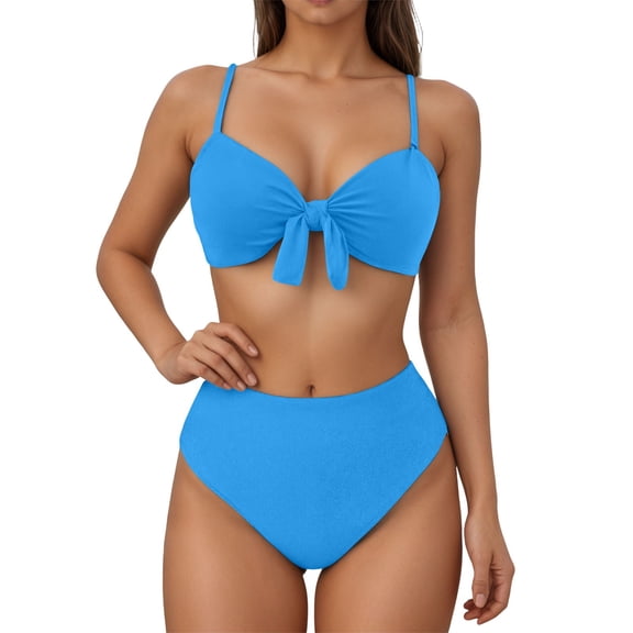 Afdoent Tankini Swimsuits For Women Two Piece Bikini With V Neck High Waisted Bathing Suit For Beach Pool Beach Swimwear 2026