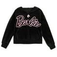 thumbnail image 2 of Barbie Velour Drop Shoulder Zip Up Hoodie and Flare Pants Outfit Set Toddler to Big Kid, 2 of 5
