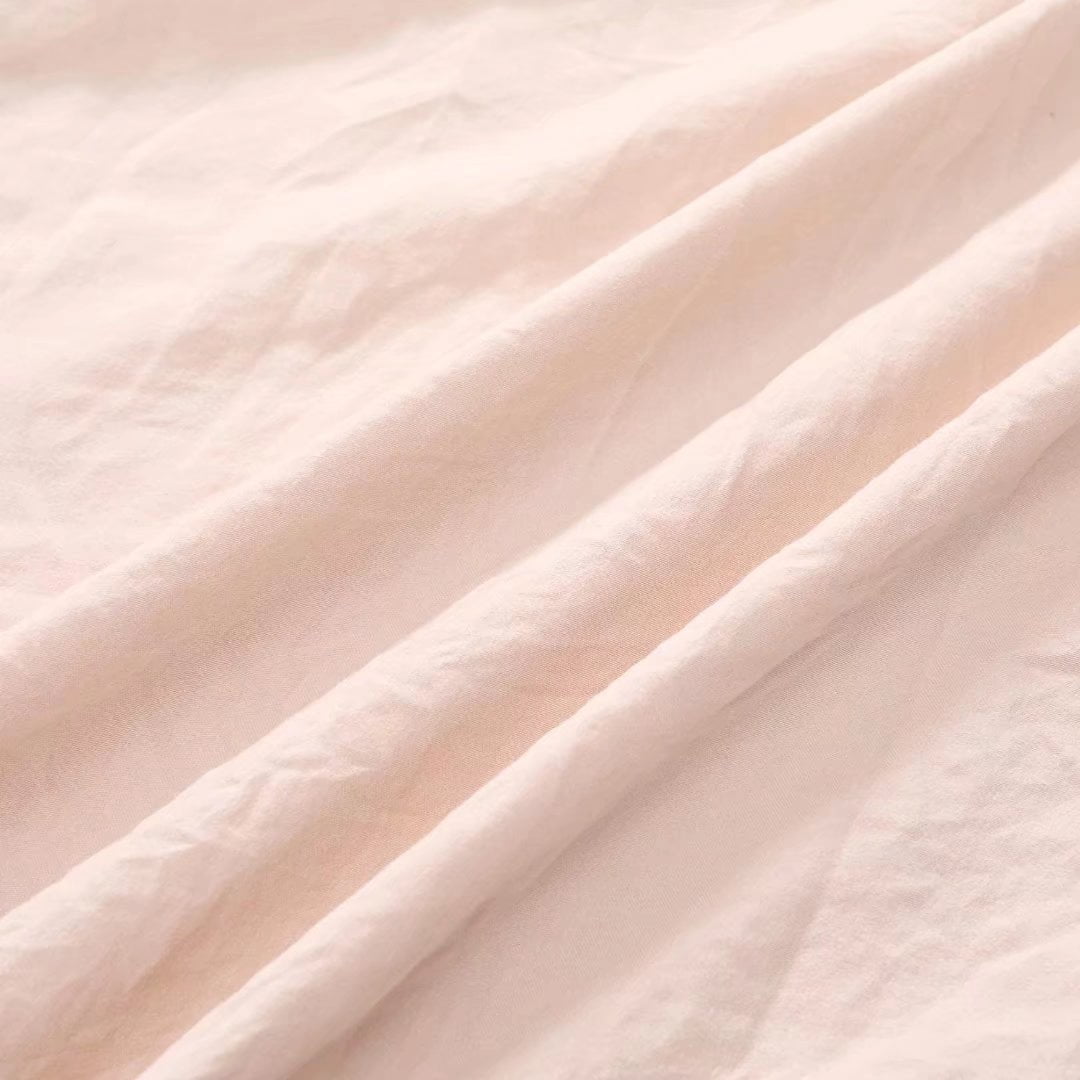 HOMERRY Pink Ruffle Pattern Duvet Cover Queen Size, 3PCS Soft Microfiber Fabric Comforter Set, 90x90 in
