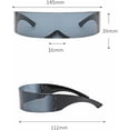 thumbnail image 4 of LINLIN Visor Sunglasses, Shield Cool Eyeglasses Mirror Lens Visor Glasses Cosplay Costume Photo Props for Women Men, 4 of 4