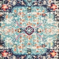 thumbnail image 6 of SAFAVIEH Madison Joandra Vintage Floral Area Rug, Black/Teal, 6'7" x 6'7" Round, 6 of 10