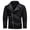 Black, variant on Men's PU Motorcycle Racing Jacket, Slanted Zipper Design, Stylish and Functional Outerwear, Perfect for Motorbike Enthusiasts