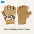 thumbnail image 2 of Uxcell Men's Outdoor Fingerless Gloves Half Finger Gloves Breathable Workout Gloves Desert Camo 1Pair XL, 2 of 6