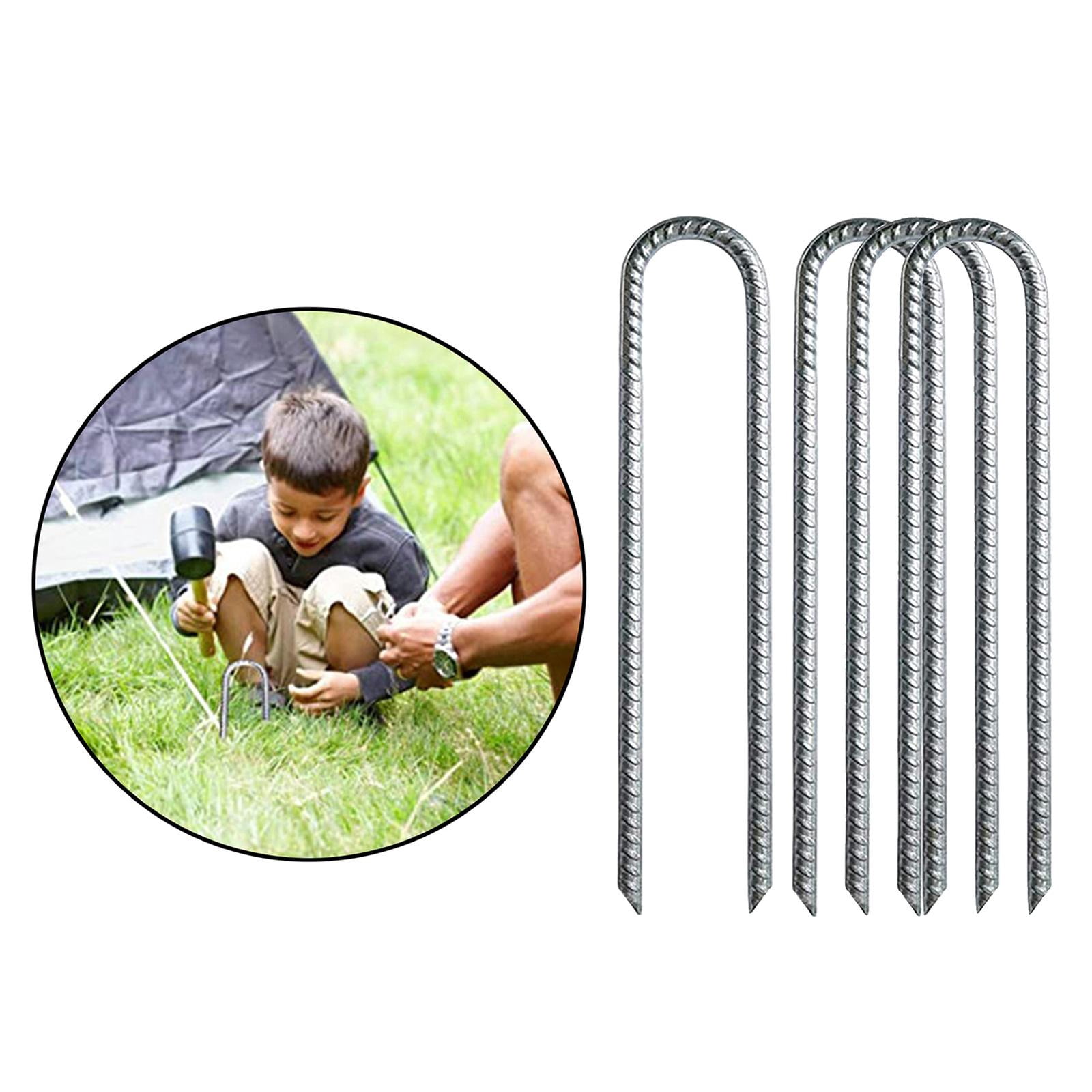 4x Heavy Duty Trampoline Stakes 12inch Galvanized Wind Ground Anchors Pegs for Camping Tents Bouncy Castles Accessories