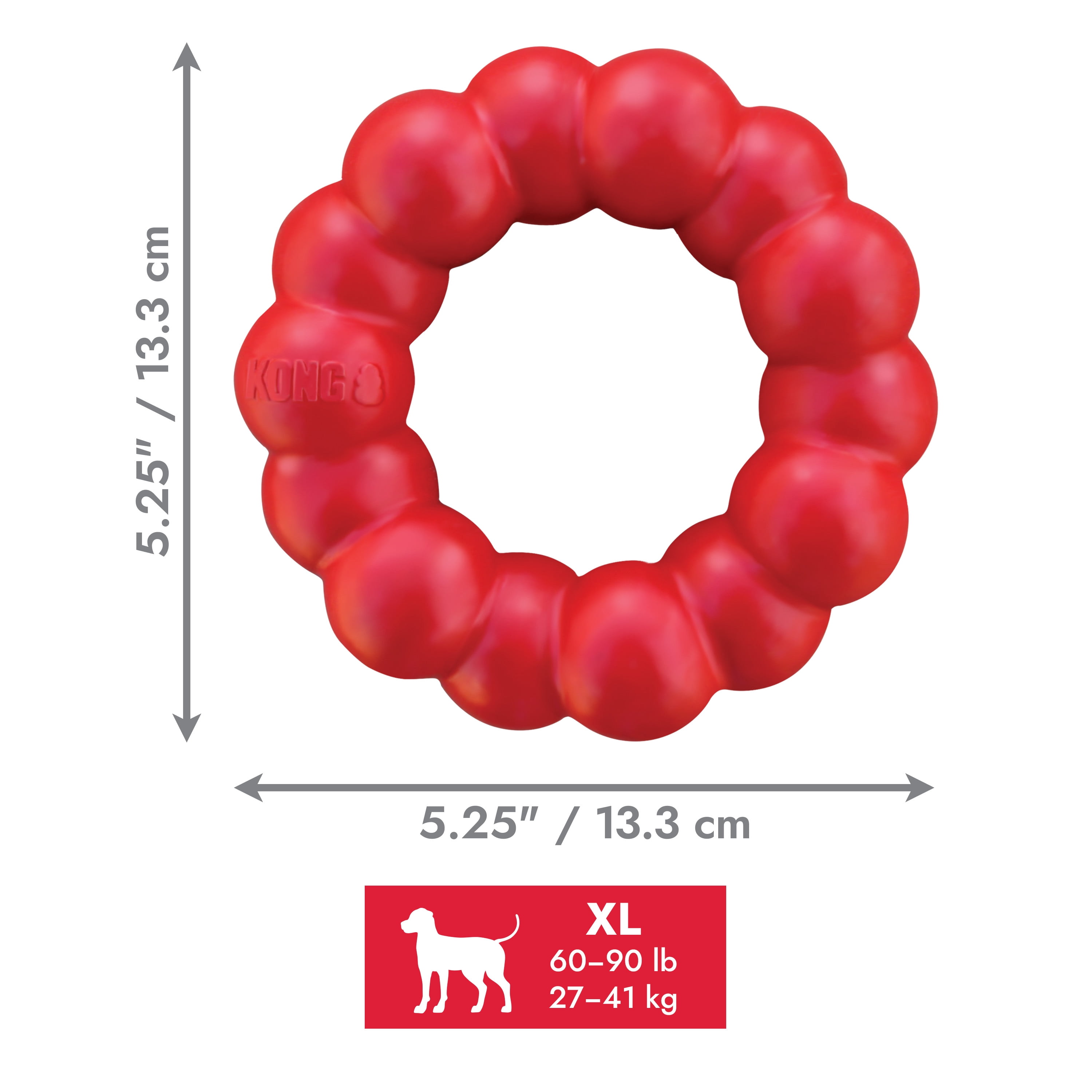KONG® Ring Durable Dog Toy, Extra Large, for Dogs Between 60-95 lbs