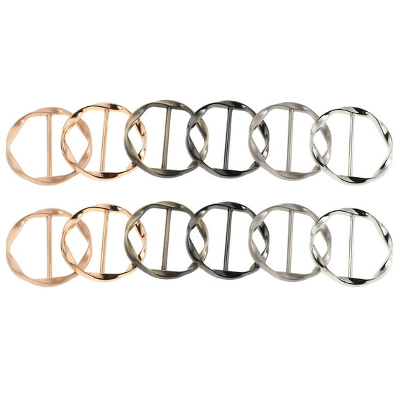 12PCS Scarf Clips Women Metal Rings for T Shirt Clothing Accessories to Fix Adjust Shirt Corners Shawls Scarves