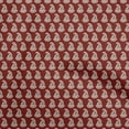 thumbnail image 1 of oneOone Cotton Cambric Maroon Fabric Asian Paisley Block Dress Material Fabric Print Fabric By The Yard 42 Inch Wide, 1 of 4
