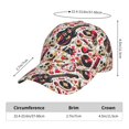 thumbnail image 2 of Honeii Guitar Skull rock Print Hat, Women's Baseball Hat Unisex Fit, Baseball Cap,Adjustable One Size, 2 of 6