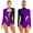 Black&Purple, variant on Aiihoo Women's Rhinestone Ice Figure Skating Dance Dress Mesh Patchwork Ballet Gymnastics Leotard Black&White S