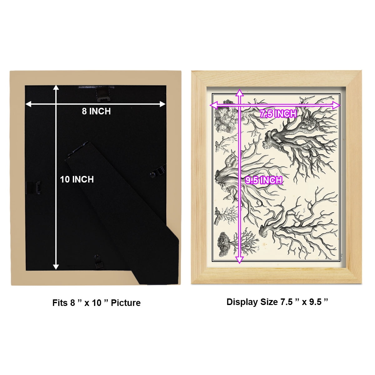 Aegean Collection III -Framed Print w/glass-Natural Wood