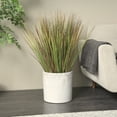 thumbnail image 2 of DecMode 36" Artificial Onion Grass Plant in Black Plastic Pot, 2 of 8