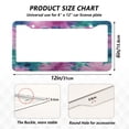 thumbnail image 7 of Aluminum License Plate Frame 2 Pack Car Exterior Accessory Car Tag Holder for Front Rear Plates Cars Decor Pink and Teal Tie-dye, 7 of 7