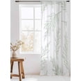 thumbnail image 3 of Sheer Curtains 96 Inches Long, Spring Green Tree Branches Semi Sheer Curtains Light Filtering Window Treatment, Farmhouse Nature Botanical Privacy Voile Drapes for Living Room Bedroom 52x96 Inch, 3 of 7