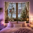 thumbnail image 2 of Snowy Window With Cardinal, Blue Jay and Teapot, Cozy Farmhouse for Bird Lovers, Bird Wall Art, Christmas Gift, Tapestry Wall Hanging for Kitchen and Living Room, 2 of 7