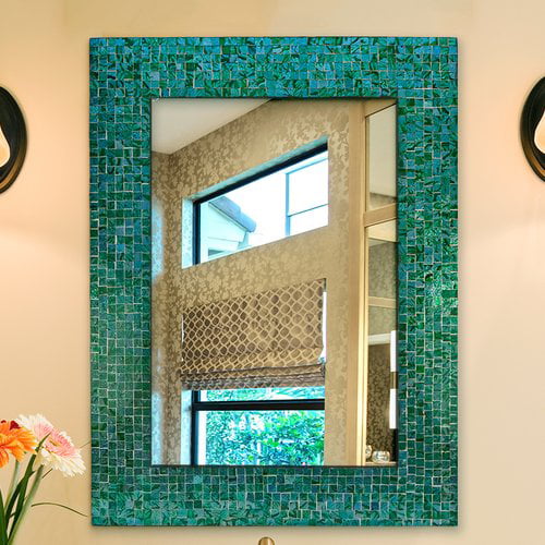 Decors Decorative Glass Mosaic Tile, Turquoise Decorative Wall Mirrors