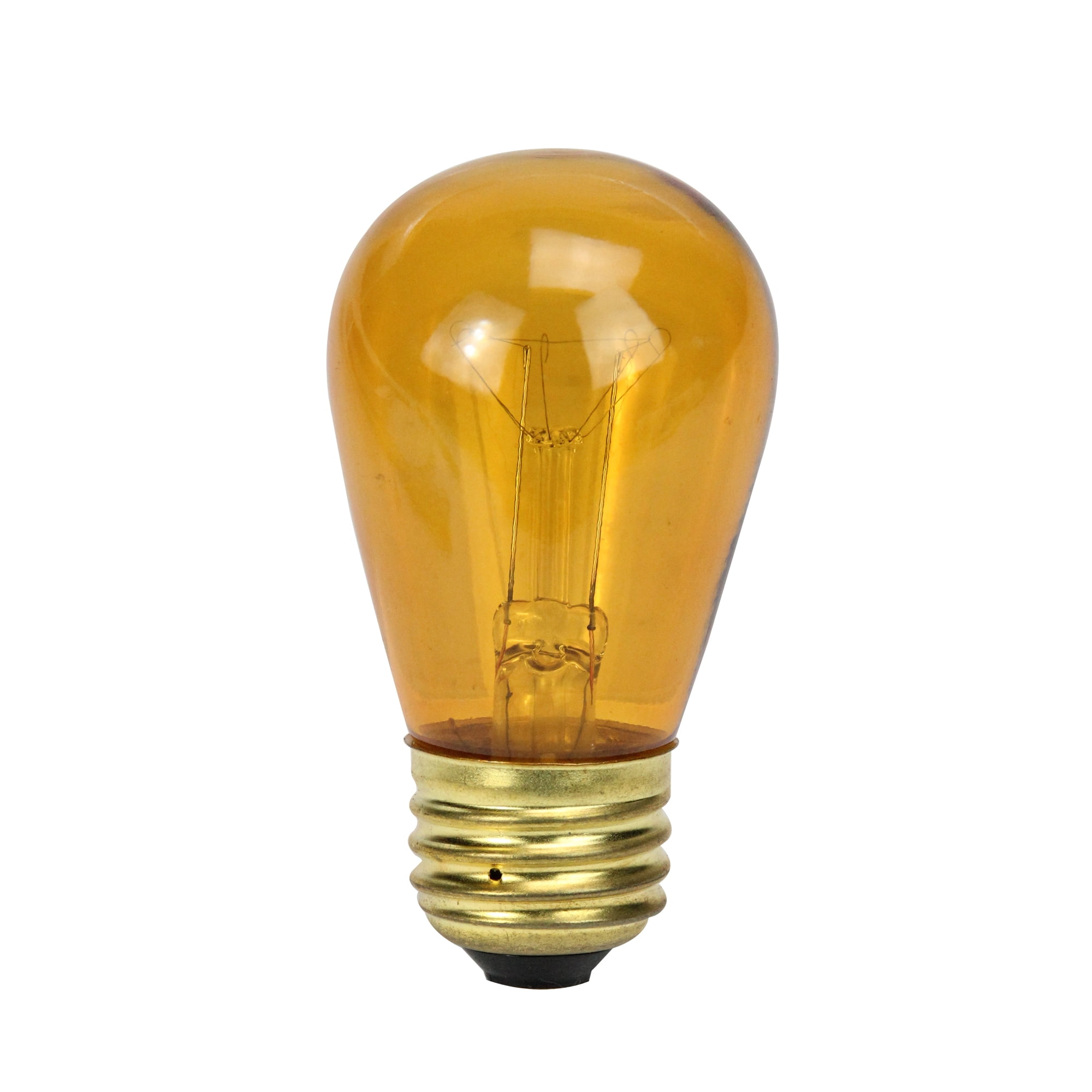 Northlight Incandescent S14 Transparent Edison Style Christmas Replacement Bulbs - Orange - Pack of