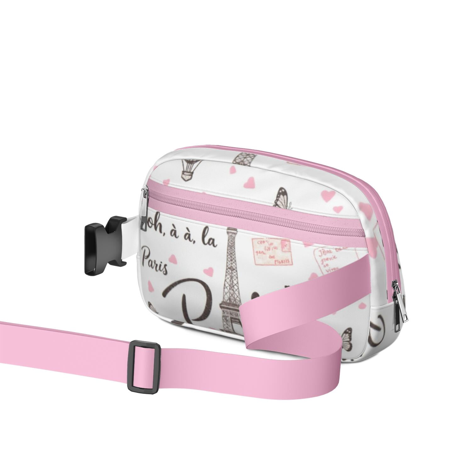 Fanny Pack Paris Belt Bag Sporty Waist Pack for Women Casual Waist Packs with Adjustable Strap Waterproof Belt Bag for Daily Leisure Music Festival/Event