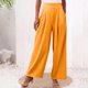 thumbnail image 1 of WILLBEST Pantalones Casuales para Mujer, Color Sólido, Elásticos, de Pierna Ancha, Largos, Estilo Palazzo para Una Comodidad Sin Esfuerzo. Extra Grande, 1 of 6