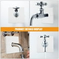 thumbnail image 3 of KAJNBN Shower Pipe Cover 1Set White PVC Square Minimalist Design for Upper and Lower Water Pipes, 3 of 8